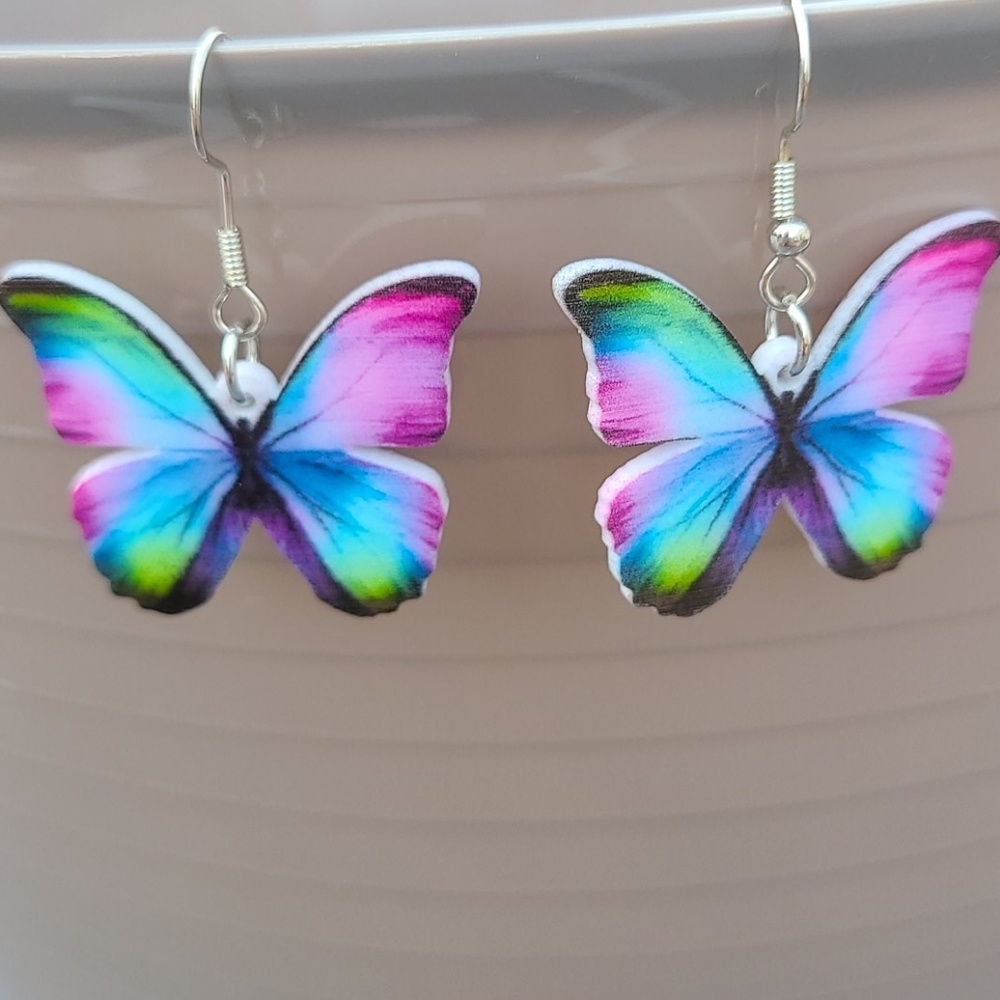 Bright Butterfly Earrings - Picture 1 of 1